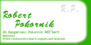 robert pokornik business card